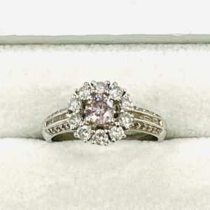 Pt900(プラチナ) ピンクダイヤモンドリング